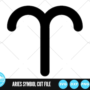 Aries Zodiac Symbol SVG Files | Zodiac Symbol Cut Files | Horoscope Vector Files | Astrology Vector | Zodiac Symbol Clip Art