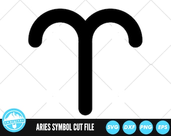 Aries Zodiac Symbol SVG Files | Zodiac Symbol Cut Files | Horoscope Vector Files | Astrology Vector | Zodiac Symbol Clip Art