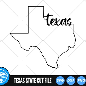 Contorno do Texas com arquivos SVG de texto | Arquivos de corte do Texas | Arquivos vetoriais dos Estados Unidos da América | Vetor do Texas | Texas, mapa Clipart