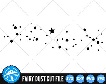 Fairy Dust SVG Files - Fairy Dust Cut Files - Fairy Dust Vector Files - Fairy Dust Silhouette -Fairy Dust Clip Art - CnC Files PNG DXF