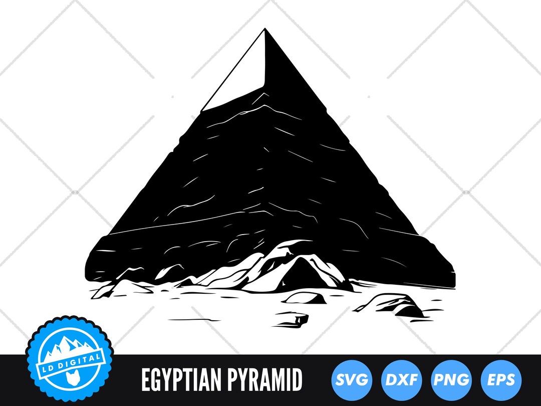 Egyptian Pyramid SVG, Ancient Pyramid Clipart, Desert Silhouette ...