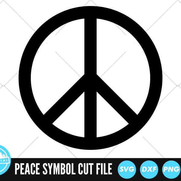 Peace Sign SVG-bestanden | Peace Symbol Cut Files | Vectorbestanden voor vredeslogo | Peace Icon Silhouet | Illustraties voor vredesteken | CnC-bestanden