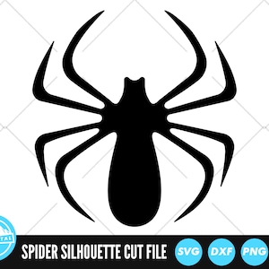 Spider SVG Files | Halloween SVG Cut Files | Spider Silhouette Vector File | Halloween Clip Art | CnC Files