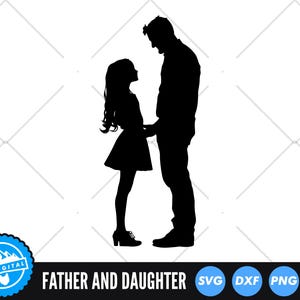 Father And Daughter SVG, Father&#39;s Day Silhouette Cut File, Dad And Daughter SVG, Cricut Dad SVG, Father’s Day Svg, Digital Download