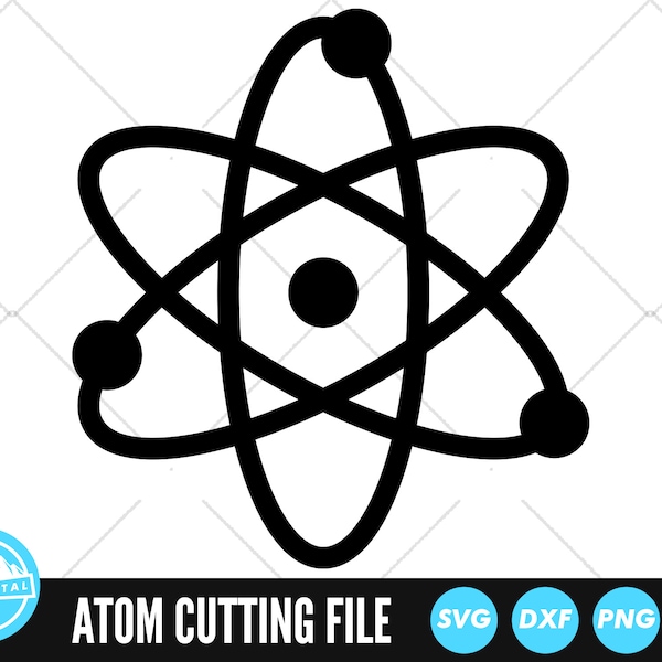 Atom SVG Files | Atomic Cut Files | Science Vector Files | Atoms Vector | Science Clip Art | CnC Files