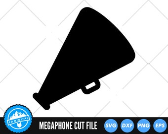 Megaphone SVG Files | Cheerleader SVG Cut Files | Cheer Clip Art Vector Files | Megaphone Clip Art