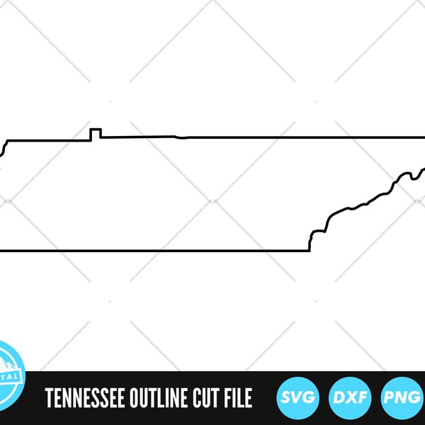 Tennessee Outline SVG Files | Tennessee Cut Files | United States of America Vector Files | Tennessee Vector | Tennessee Map Clip Art