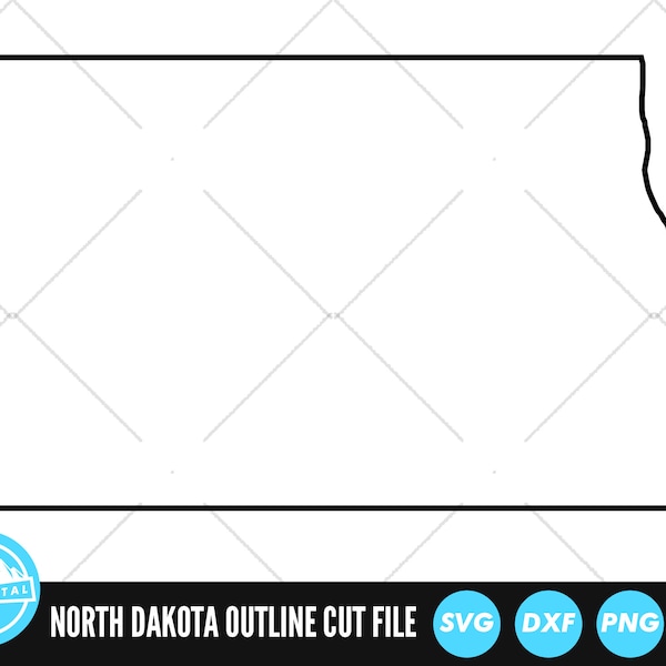 North Dakota Outline SVG Files | North Dakota Cut Files | United States of America Vector Files | North Dakota Vector | Dakota Map Clip Art