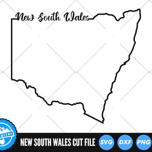 New South Wales overzicht SVG-bestanden | NSW-bestanden knippen | Vectorbestanden Australische Staten | Vector New South Wales | NSW-kaart illustraties | CNC-bestanden