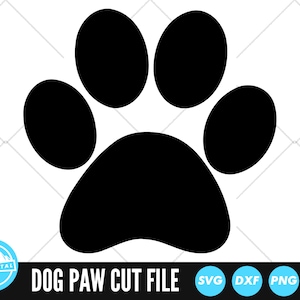Fichiers SVG patte de chien | Fichiers de coupe empreinte de patte de chien | vectorielles de pattes de chien | Silhouette de patte de chien | Clipart Patte De Chien | Fichiers CNC
