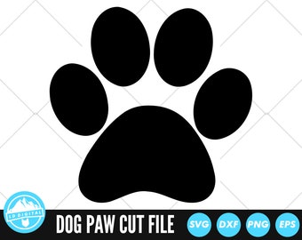 Dog Paw SVG-bestanden | Hondenpootafdruk gesneden bestanden | Hondenpoot vectorbestanden | Silhouet hondenpoot | Illustraties hondenpoot | CNC-bestanden