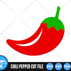 Chili Pepper SVG-Dateien | Roter Pfeffer SVG-Schnittdateien | Peperoni Vektor | Chili Paprika Vektor | Chili Clip Art