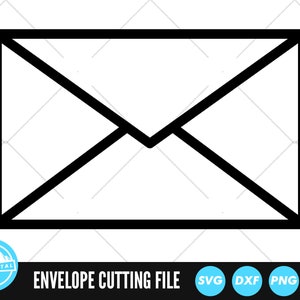 Archivos SVG de contorno de sobre de correo / Archivos de corte SVG de carta postal / Archivos vectoriales de sobre de correo vectorial / Clip Art de sobre de correo / Archivos CnC