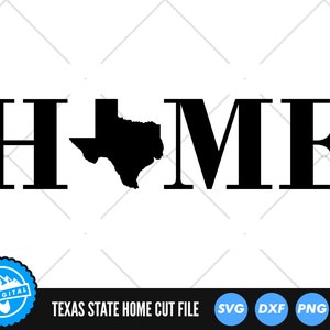 Texas Home SVG Files | Texas Home State Sign Cut Files | American States SVG Vector Files | Texas Outline Vector | Home Texas Clip Art