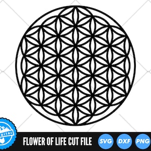 Fleur de vie SVG fichiers | | de fichiers de coupe de géométrie sacrée Mandala vector fichiers | | vectoriel SVG des solides platoniciens Image clipart de l’arbre de vie