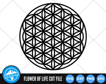 Flower of Life SVG Dateien | Heilige Geometrie Schnittdateien | Mandala Vektor Dateien | Platonic Solids SVG Vektor | Baum des Lebens Clip Art