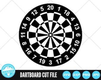 Dartboard SVG Files | Dart Bullseye Cut Files | Dartboard Vector Files | Darts Vector | Dartboard Clip Art | CnC Files