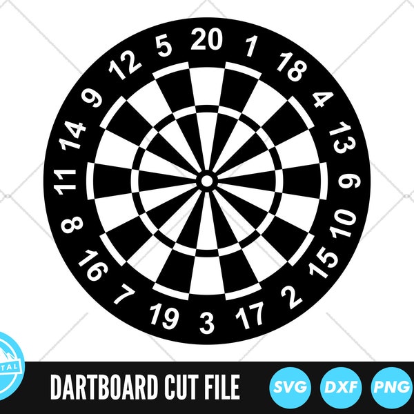 Dartboard SVG Files | Dart Bullseye Cut Files | Dartboard Vector Files | Darts Vector | Dartboard Clip Art | CnC Files