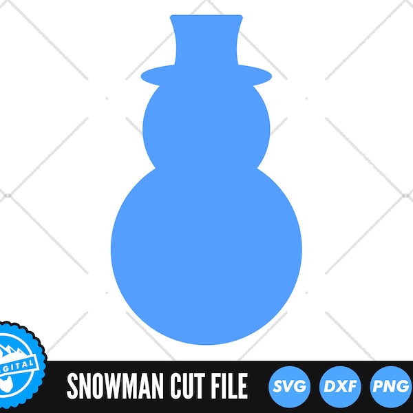 Christmas Snowman Silhouette SVG Files | Snowman Cut Files | Snowman Vector Files | Christmas Cross Clip Art | CnC Files