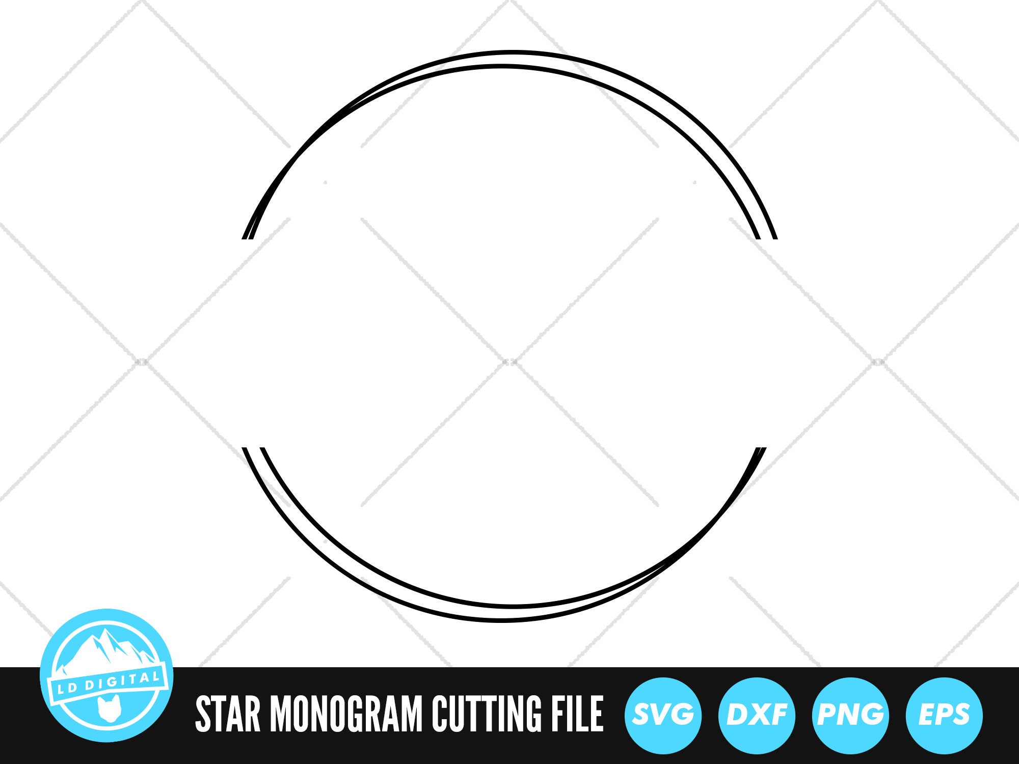 Download Circle Monogram Svg Files Circle Split Frame Cut Files Etsy