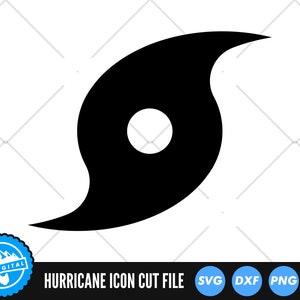 Hurricane Icon SVG Files | Tropical Storm SVG Cut Files | Weather Icon Vector | Hurricane Vector | Cyclone Clip Art