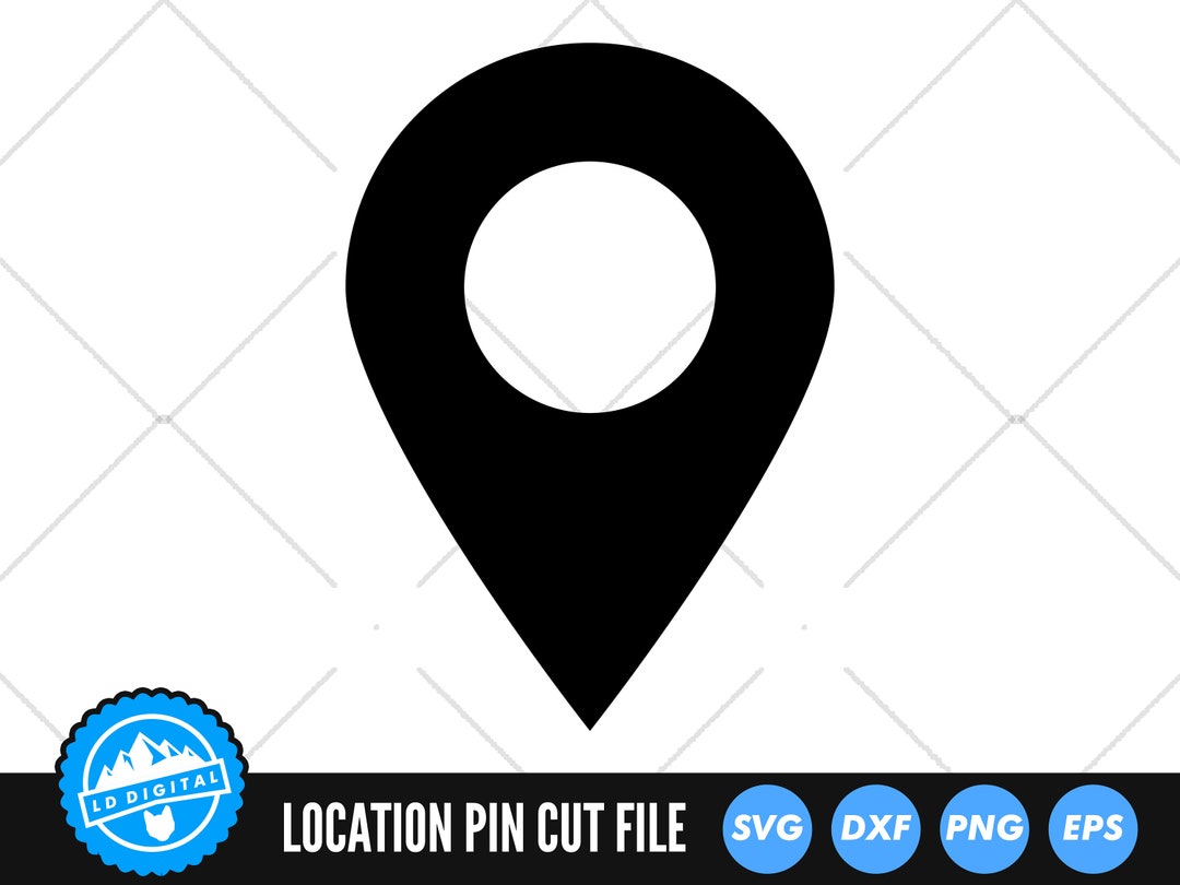 Location Pin Sign Location Pin SVG Files | Pin SVG Cut Files | Map Point Marker Vector ...
