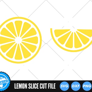 Lemon Slice SVG Files | Kawaii Fruit SVG Cut Files | Lemon Fruit SVG Vector Files | Lemon Vector