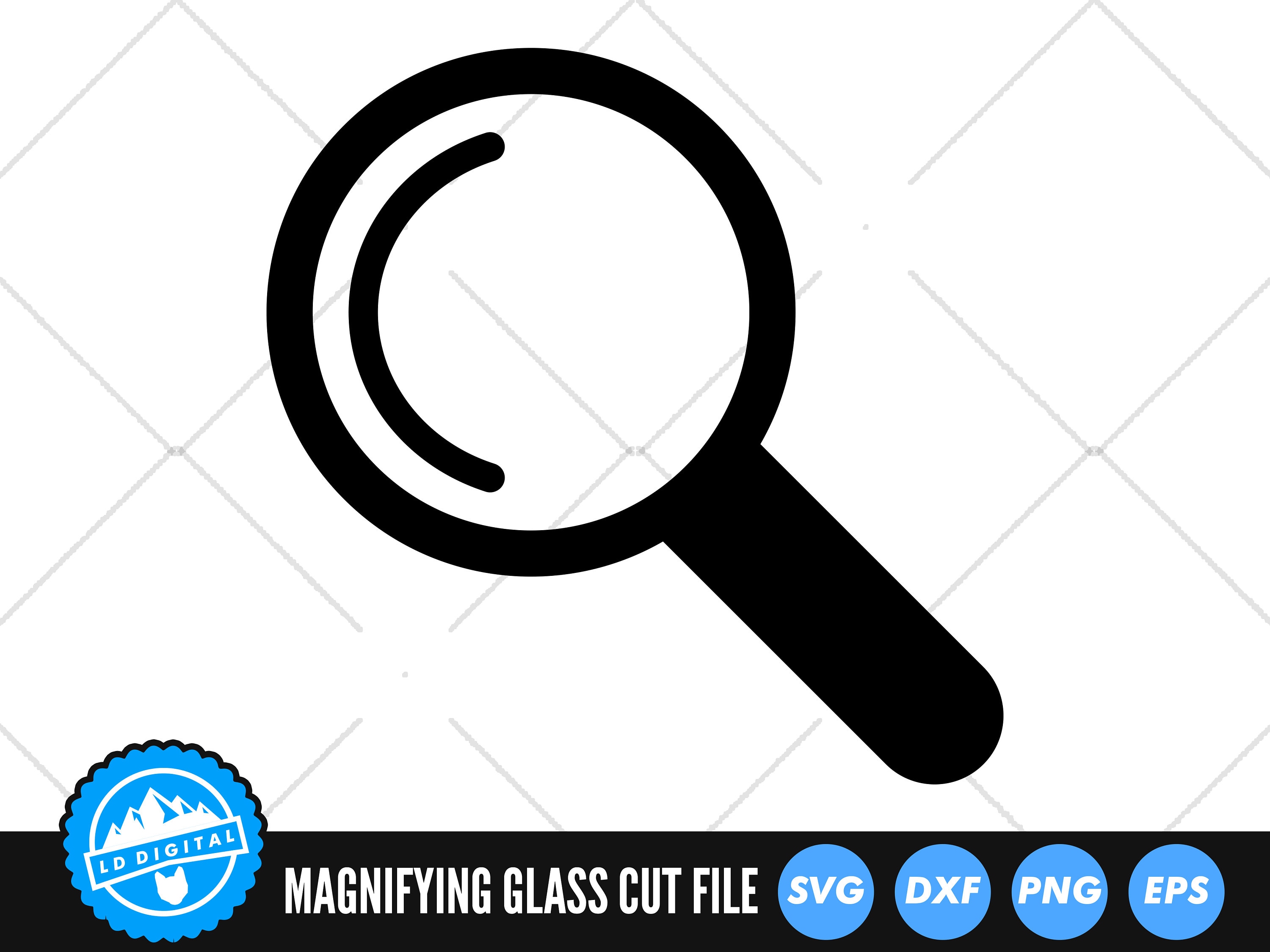Silhouette of a Magnifying Glass Clipart Magnifying Glass Clip Art  Silhouette Cut File Vector Clipart Svg, Png, Dfx, Eps -  Israel