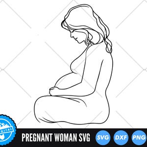 Kobieta w ciąży SVG | Plik do cięcia macierzyństwa | Dziecko SVG | Wektor najlepsi przyjaciele | Dzień Matki SVG | Plik do cięcia sylwetki ciąży