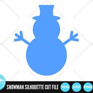 Christmas Snowman Silhouette SVG Files | Snowman Cut Files | Snowman Vector Files | Christmas Cross Clip Art | CnC Files