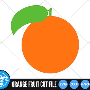 Orange SVG Files | Kawaii Fruit SVG Cut Files | Orange Fruit SVG Vector Files | Mandarin Orange Vector