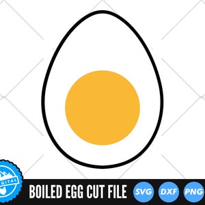 Boiled Egg SVG Files | Kawaii Eggs SVG Cut Files | Breakfast SVG Vector Files | Hard Boiled Eggs Vector | Egg Half Vector