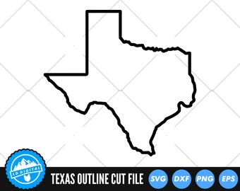 Texas Outline SVG Files | Texas Cut Files | United States of America Vector Files | Texas Vector | Texas Map Clip Art