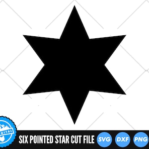 Zespuntige ster SVG-bestanden | Ster gesneden SVG-bestanden | Stersilhouet vectorbestanden | Zespuntige stervector | Illustraties ster | CNC-bestanden