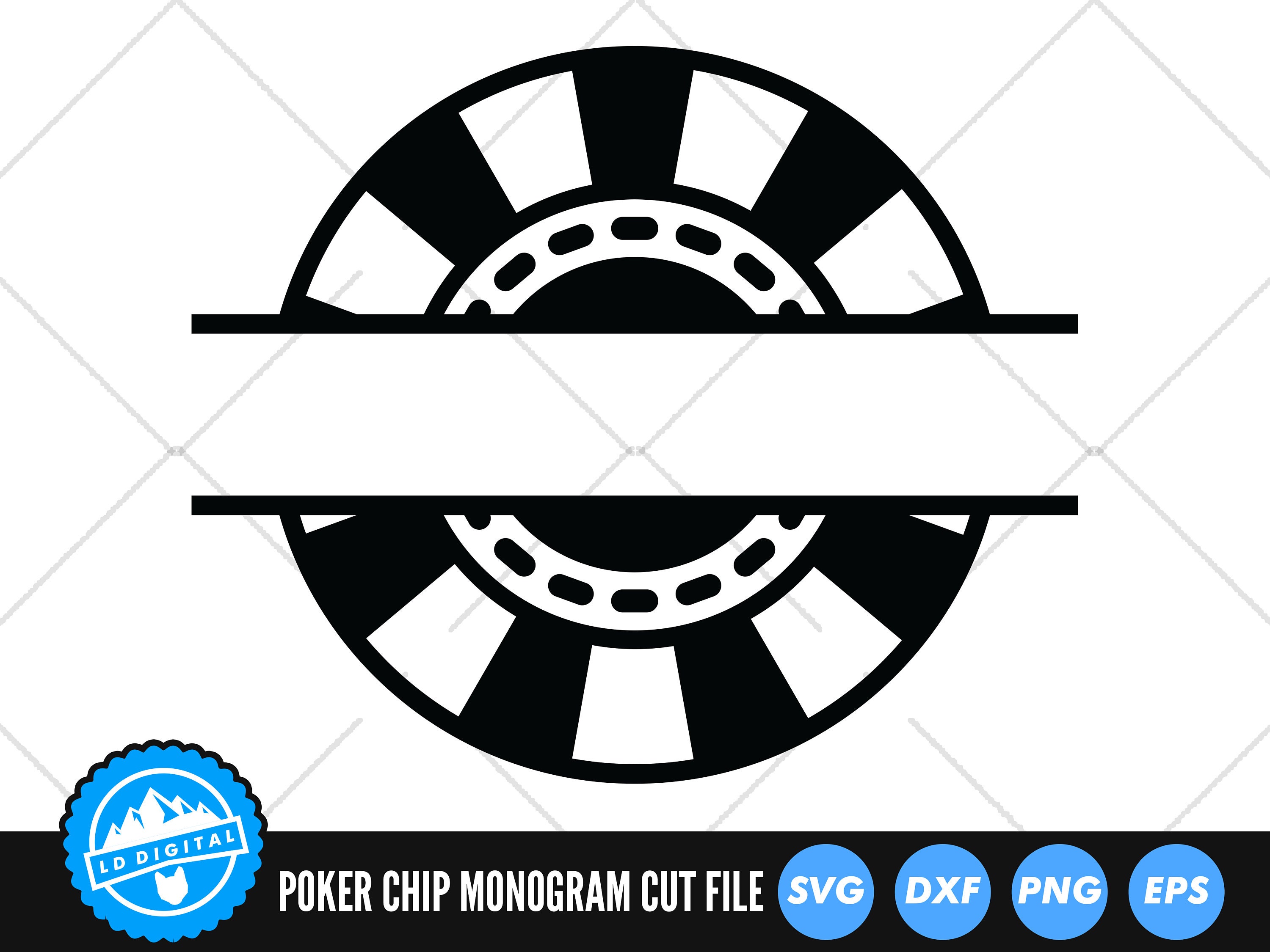 Slagschip Vallen Buitengewoon Poker Chip Monogram SVG Files Casino Chips Cut File - Etsy