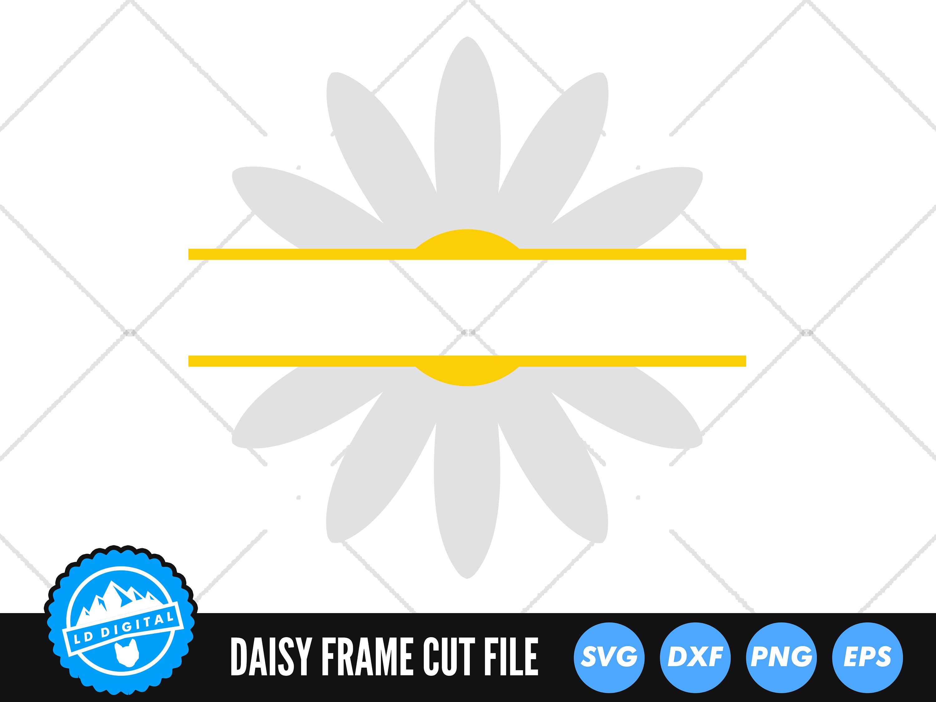 Daisy Frame SVG Files Daisy Cut Files Daisy Split Name - Etsy Ireland