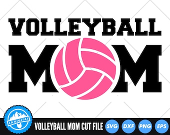 Fichiers SVG pour maman volley-ball | Fichiers découpés pour maman de volleyball | vectorielles de volley-ball maman | Vecteur de volley-ball | Clipart Volley-ball
