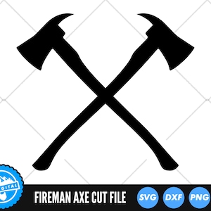 Crossed Axes SVG Files | Fireman Axe SVG Cut Files | Axe Silhouette SVG Vector Files | Firefighter Vector | Axe Monogram | Fireman Clip Art