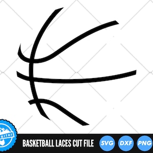 Basketball Laces SVG Files | Basketball Stitches Cut Files | Basketball Seams Vector Files | Basketball Vector | Basketball Clip Art