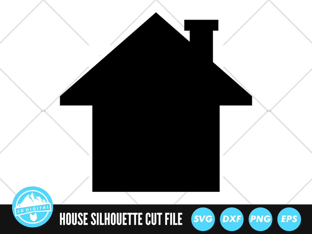 House Silhouette SVG Files House Frame Cut Files House Outline Vector