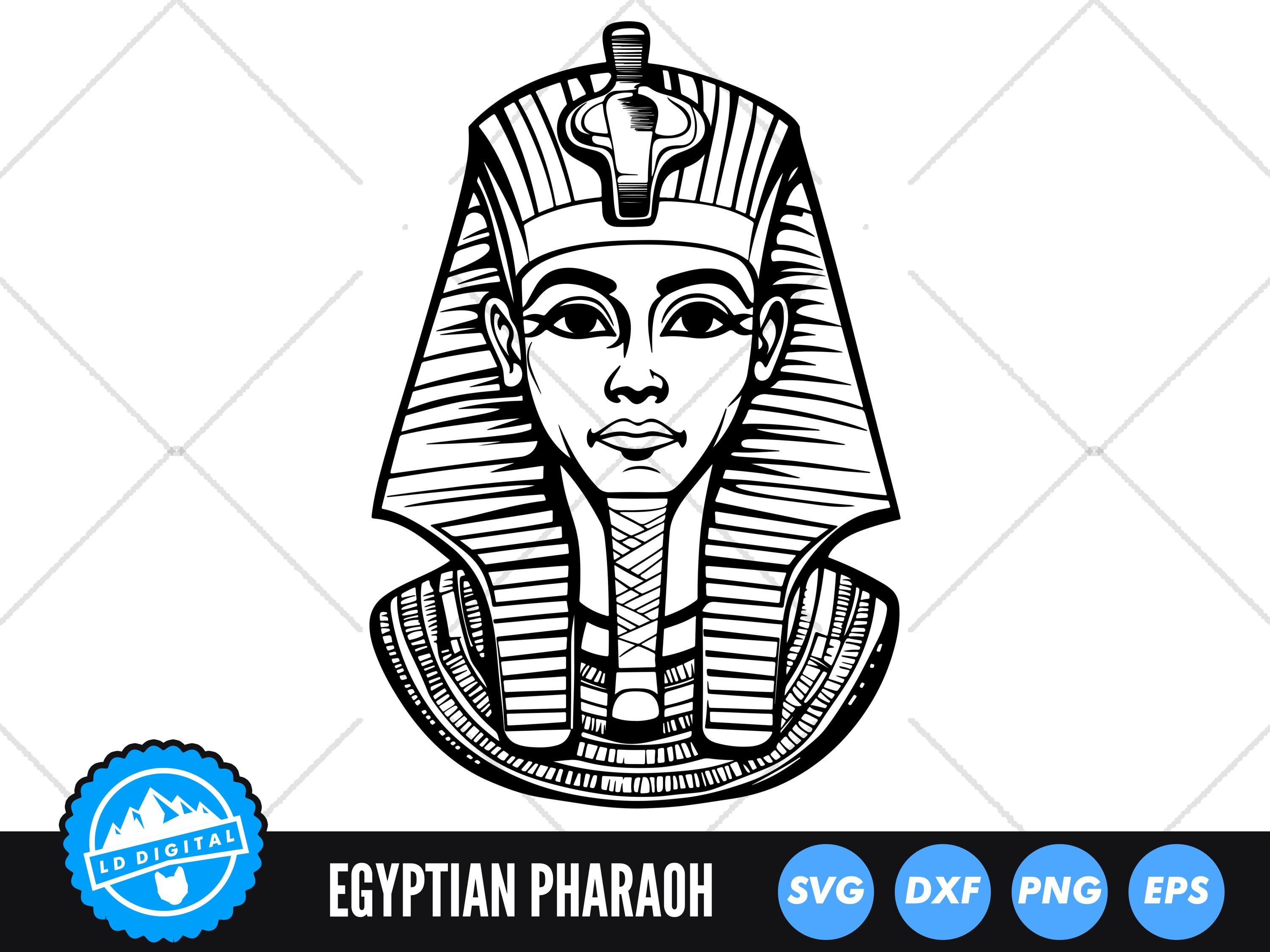 Egyptian Pharaoh SVG, Ancient Egypt Clipart, Pharaoh Silhouette ...