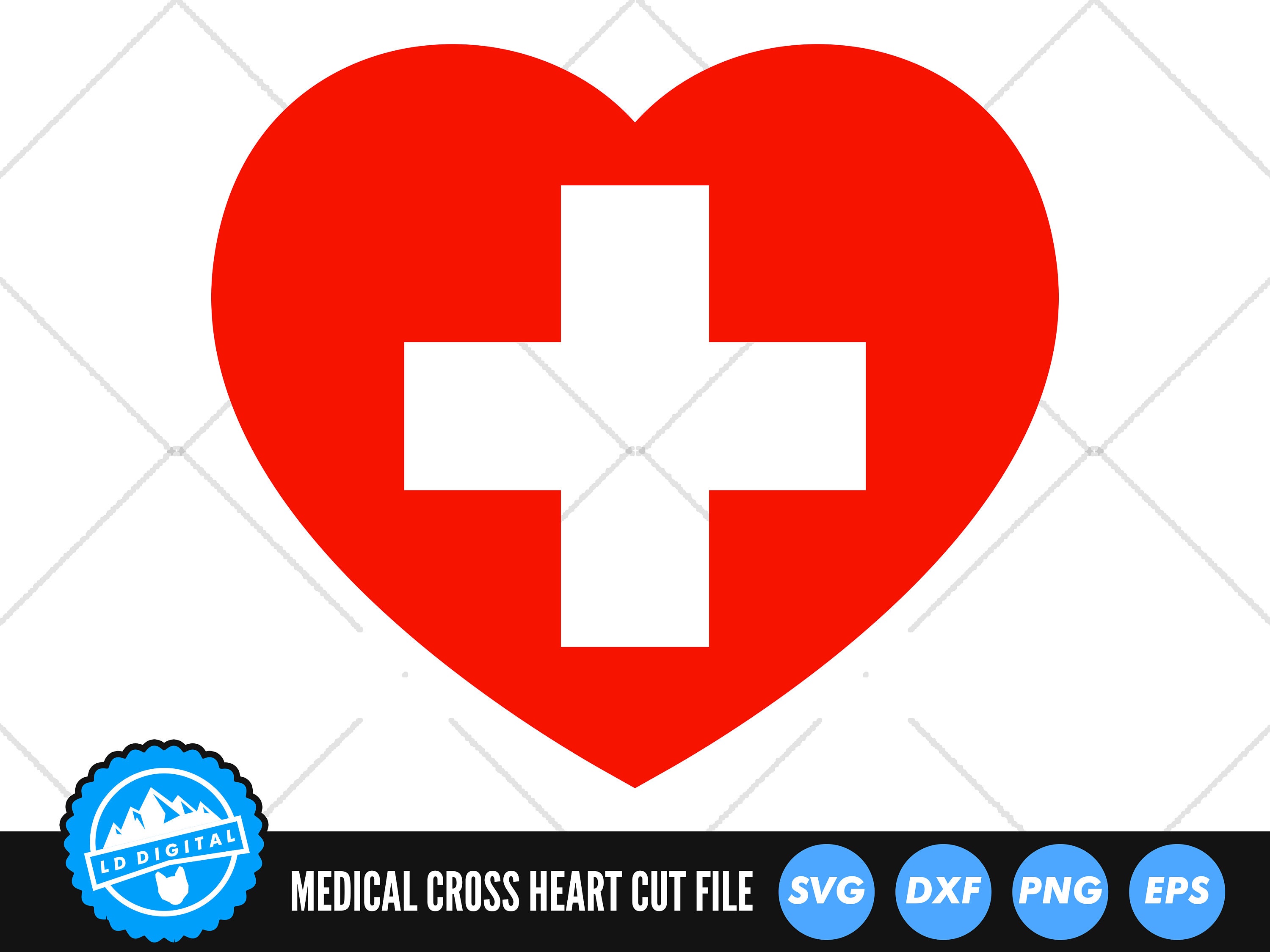 Heart Medical Cross SVG Files | Nurse SVG Cut Files | Medicine Nursing  Vector Files | Medical Vector | Medical Heart Clip Art