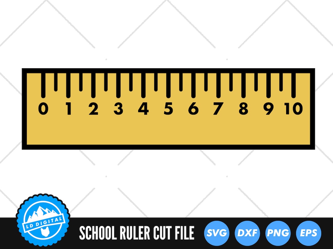 Ruler SVG, School Ruler, Ruler Outline, Teacher, Student, School Supply,  Ruler PNG, Clip Art, Instant Digital Download 