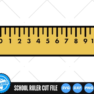 Ruler SVG Files | School Ruler Cut Files | Back to School Vector Files | Math Teacher Vector | School Ruler Clip Art