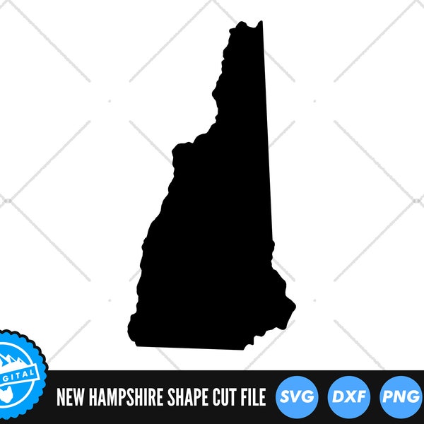 New Hampshire State SVG Files | New Hampshire Silhouette Cut Files | United States of America Vector | New Hampshire Vector | NH Map