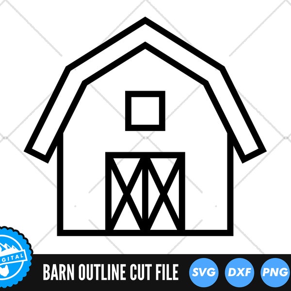 Barn SVG Files | Barn Outline SVG Cut Files | Farm Vector Files | Farm House Vector | Farm Barn SVG