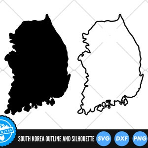 Corea del Sur SVG / Corea del Sur Cortar Archivos / Corea del Sur Esquema SVG / Corea del Sur Silueta SVG / Corea del Sur Mapa Clip Art / Vector de Corea