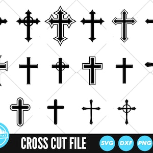 Kreuz SVG-Dateien | Kreuzschnittdateien | Christliches Kreuz Vektor-Dateien | Kreuz Silhouette Vektor | Kreuz Clip Art | CnC-Dateien