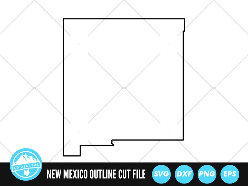 New Mexico Outline Svg Files New Mexico Cut Files United States Of America Vector Files