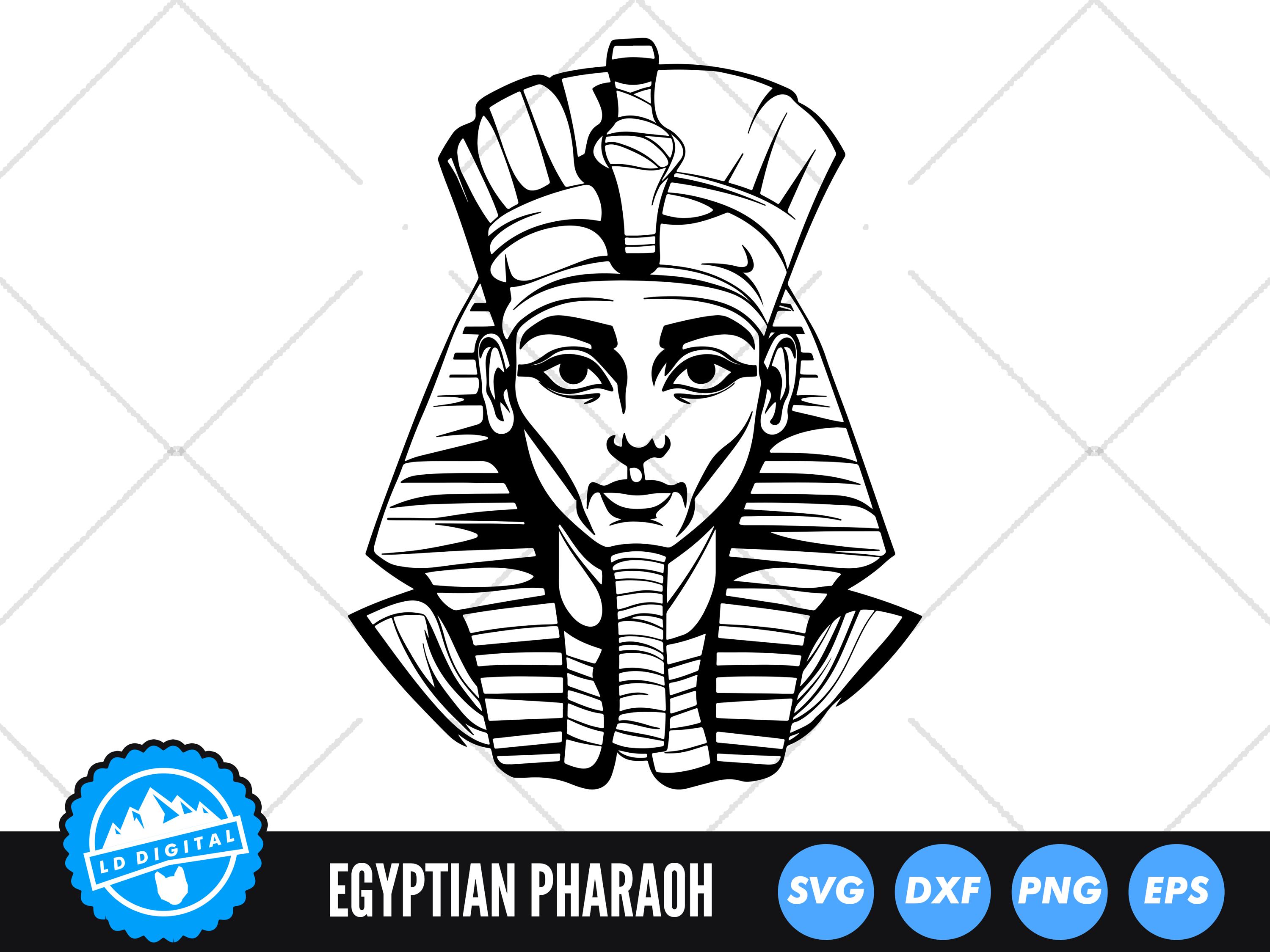 Egyptian Pharaoh SVG, Ancient Egypt Clipart, Pharaoh Silhouette ...